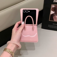 Étui de téléphone portable en cuir PU élégant et luxueux pour Samsung Galaxy Z Flip7/6/5, coque arrière antichoc pour Samsung