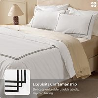 Juego de Sábanas King Size de Algodón Egipcio Orgánico Moderno de 300 Hilos, 2 Fundas de Almohada, Sábana Ajustable de Lujo para Hotel con Bolsillos Profundos, Diseño Floral Jacquard