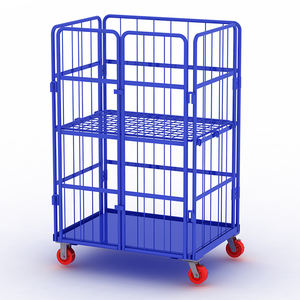 Chariot de supermarché en acier, Cage, chariot en fil métallique, colis lourds, chariot - Product Image 1