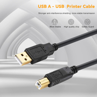 Kabel pengisi daya Usb pengisian daya cepat, kabel pengisian daya Usb A ke Usb B Usb 1.5m 2m lapis nikel Universal murah dapat disesuaikan