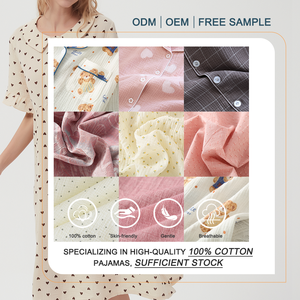 Autunno Pullover donna <span class=keywords><strong>cotone</strong></span> pigiami a maniche lunghe con decorazione in <span class=keywords><strong>pizzo</strong></span> con scollo a V per la casa traspirante - Product Image 6