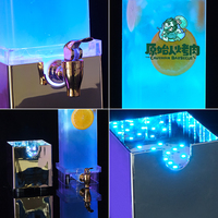 Dispenser Minuman Dingin Akrilik Food Grade 3 Liter 5 Liter dengan Lampu LED, untuk Bir Draft, Bar, dan Koktail Komersial