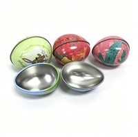 Boîte à bonbons en forme d'œuf en fer blanc pour Pâques, motif lapin, conteneur cadeau en métal, emballage personnalisé avec logo