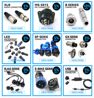 M12 T en forme de T Type 1 révolution 2 connecteur femelle 4 broches adaptateur de câble d'alimentation en métal pour navire Aviation prise circulaire M12-5Pin