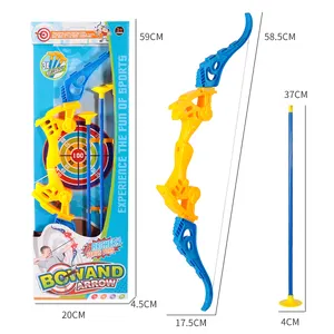 Jouet de tir d'arc et de flèche pour enfants, jouets en plastique de plein air, vente en gros