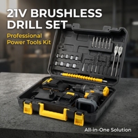 AOTUO Perceuse-visseuse sans fil 21V personnalisée pour le marché international, avec batterie au lithium, outils électriques et coffret d'outils