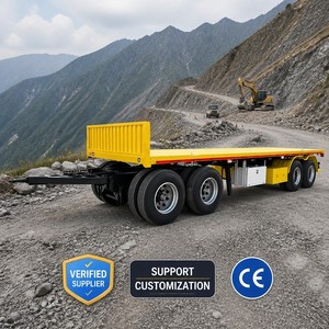 Remorque <span class=keywords><strong>à</strong></span> plateau plat compatible Sinotruk - Remorque <span class=keywords><strong>à</strong></span> châssis renforcé avec certification CE - Product Image 3