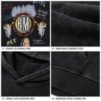 Sweat-shirt graphique surdimensionné personnalisé pour homme, coupe boxy, effet délavé vintage, en molleton 100% coton épais, style streetwear, OEM
