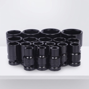 Douille hexagonale courte de 1/2 pouce, 8 mm-32 mm, plusieurs tailles métriques, en acier au chrome-vanadium, douille hexagonale pour clé - Product Image 2