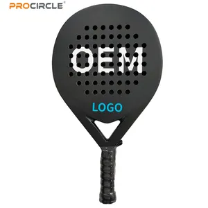 Procircle padel vợt 12K bề mặt sợi carbon với EVA Bộ nhớ Flex lõi bọt Trọng lượng nhẹ padel vợt