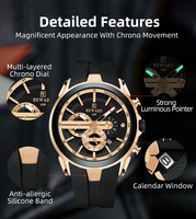 Montre à quartz de luxe VVS pour homme, grand cadran de 48 mm, style classique, bracelet en silicone, logo personnalisé
