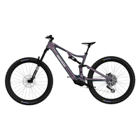Vélo de montagne électrique à suspension intégrale en fibre de carbone, pneus larges, moteur central 350W 105Nm, batterie 540Wh, 12 vitesses, 27,5/29 pouces, E-MTB