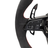 Volant en carbone forgé avec pagaies en suède et LED pour Audi R8 A3 A4 A5 A6 C7 B8.5 B9 RS3 RS5 RS6 RS7 C7 S4 S5 S6 Q5 TTRS