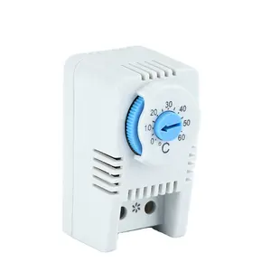 Temostat-termostato digital KTS011, termostato de refrigeración abierto, carril din, ajuste mecánico, bimetal, color azul