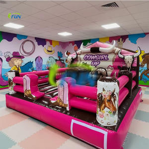 Toro Mecánico Inflable de PVC para Fiestas, Modelo <span class=keywords><strong>Vaquera</strong></span> Rosa, Marca IFUN, para Eventos - Product Image 2