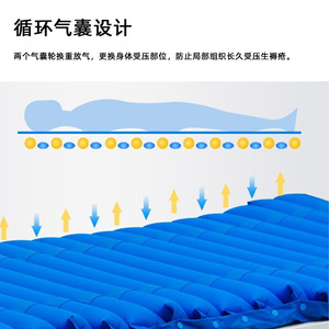 Colchón Antiescaras Eléctrico con Movimiento Ondulante para Cuidado de Ancianos, Soporte de Cadera, Azul Marino, Enchufable - Product Image 5