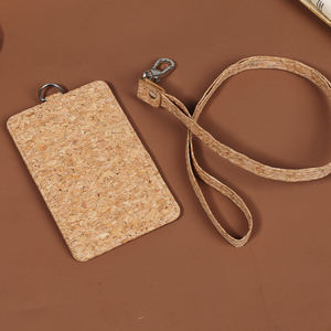Etiqueta de equipaje de cuero portátil de diseño de lujo Pu Cork, tarjetero para tarjetas de identificación, ideal para regalos empresariales y promocionales. - Product Image 6