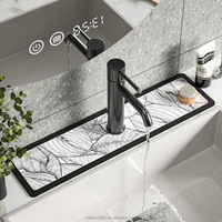 Cushioned Rectangle Kitchen Table Mat Easy Cleaning Absorbent Dish Drying Quicy Dry Super Absorbent Mat for Household Bathroom