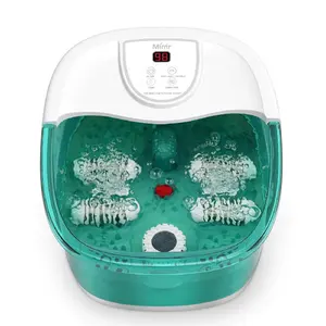 Home Heated Infrared Water Bubble Vibration Salt Spa Foot Bath with Large Kneading Massage Roller CE ROHS Certificated