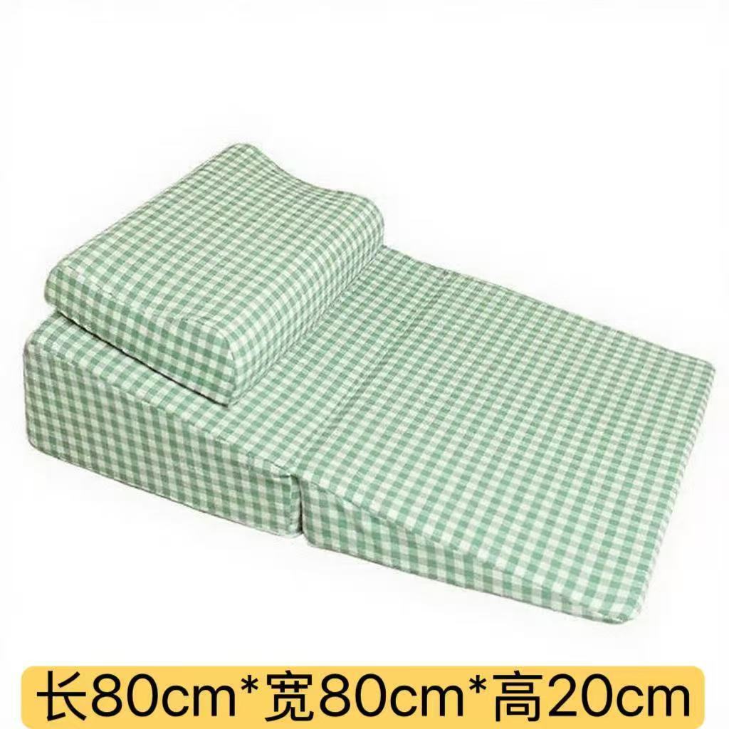 Oreiller en latex à carreaux verts 80*80*20