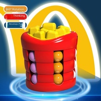 Jouet pour enfants : Cube rotatif de doigt, haricot magique, puzzle créatif, artefact de décompression, jouet de développement cérébral en forme de boule