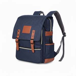 Vintage Laptop <b>Backpack</b> Fits 15.6Inch Laptop With USB Charging Port Custom Logo OEM ODM Manufacturer - Product Image 1