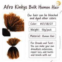 Mèches de cheveux humains Remy brésiliens Springy Twist, lot de 30, bouclés crépus, pour tressage en salons, Nigéria, Afrique du Sud, personnalisables