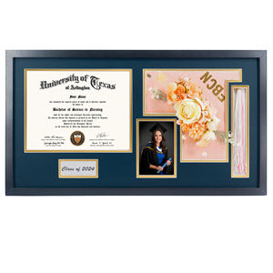 מותאם אישית שחור סיום תיבת צל תיבת הילוכים דפוס uv הדפסה כובע תעודה גנב חבלים-המכללה מכסה מסגרת תעודה - Product Image 6