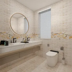 Haute qualité en céramique rustique décoratif salle de bain carreaux de mur intérieur 300x600mm