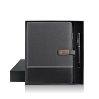 Ensemble cadeau carnet et batterie externe en cuir PU CARDSILK, directement de l'usine, agenda multifonction avec stylo pour bureau d'entreprise, logo personnalisé
