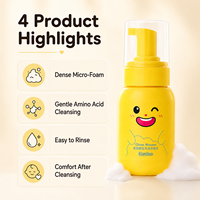 Nettoyant moussant pour le visage pour enfants, nettoyant facial doux aux acides aminés, soin de la peau pour bébés, marque privée