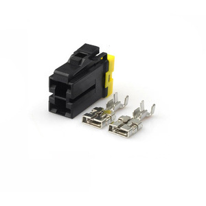 Conector de Cableado Automotriz de 2 Pines, Espaciado de 11 mm, Plástico Negro, para Uso en Automóviles - Product Image 2