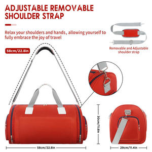 Sac de sport personnalisé BSCI avec compartiment à chaussures, sac de voyage, sac de sport avec poches, y compris une pochette résistante à l'eau - Product Image 2