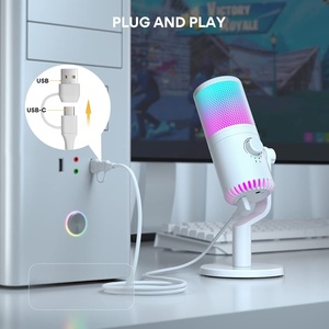 <b>Gaming</b> RGB Microphone for <b>Gaming</b> Live Streaming Software Programmable Mute Volume <b>Control</b> Gain <b>Control</b> - Product Image 3