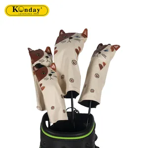 Devikka Bán hàng nóng Golf đầu bao gồm trình điều khiển Fairway tiện ích mèo mô hình thiết kế headcover cho Câu Lạc Bộ Golf