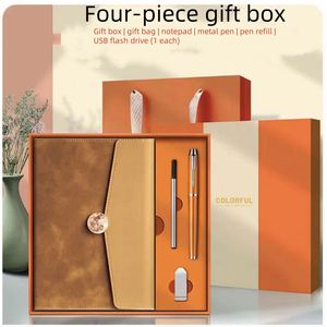 Custom Letterpress Printed Faux Leather Handmade Convenient Novelty Notebook Gift Set Promotional Business Office Use - Product Image 4