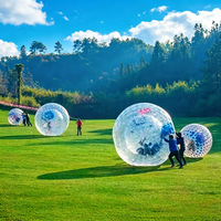 Ballon Zorb Humain Gonflable en PVC Transparent pour Activités de Fête, Balle à Rouler sur l'Herbe, Taille Personnalisable, Sports de Plein Air, Réunions d'Équipe