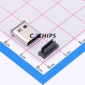 TYPE-C 6P LCH10.5 USB Connector Through hole Component (THT) Connector Type-C USB 3.1 Female Through Hole - Product Image 1