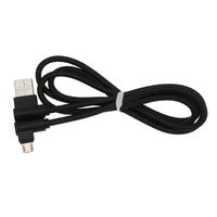 Câble de Charge Micro USB 2.0 25cm 90 degrés, court Nylon V8, câbles de données pour téléphone Android, cordon de Charge Micro USB