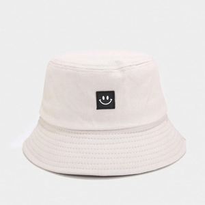 Smile Design Woven Label Fisherman Fashion Cotton Unisex Custom Bucket Hat Bulk for Outdoor - Product Image 5