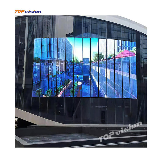 Topvision Indoor Outdoor Shopping Mall Advertising High Brightness Supermarket Transparent Led Display Screen