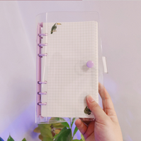 Planificateur de dossier à paillettes, en pvc transparent et léger, 6 anneaux, couverture multi-taille a6/a5, à vendre