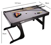 Table de billard pliante en bois de 1,5 m pour la famille, table de snooker avec logo personnalisé, tables de jeu pour la maison certifiées EN71, vente chaude
