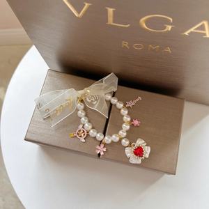 批发奢华设计师猫狗珍珠项链可调宠物项圈珠宝狗配件 - Product Image 6