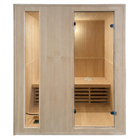 Sauna infrarouge pour 2 personnes, spa de beauté, thérapie de santé, sauna à vapeur sèche en bois massif