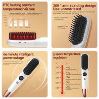 Brosse lissante à cheveux au plasma professionnelle, anti-brûlure et chauffe rapidement, fer à lisser pour cheveux, produit de beauté de qualité salon, stocks américains