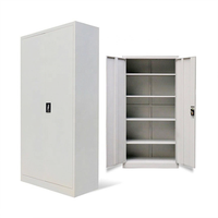 Armoire de classement en acier sans porte avec 4 étagères réglables, structure KD, design minimaliste, rangement durable pour chambre, bureau à domicile
