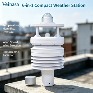 VWS006AF Anémomètre ultrasonique 6-en-1 personnalisable 70 m/s, capteur de température et d'humidité RS485, station météo compacte - Product Image 1
