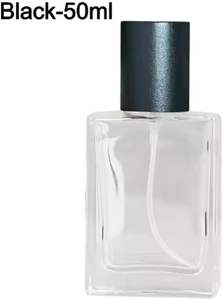 Botella de perfume de diseño creativo de forma única, botellas de perfume personalizadas de 50ml transparentes con tapa resinosa - Product Image 3