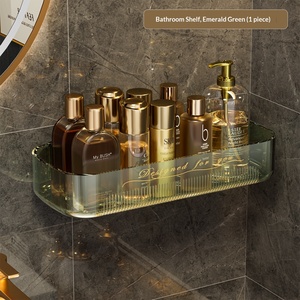 Acrylic Bathroom Wall Storage Rack – Light Luxury Cosmetic Organizer <b>Box</b> for Toilet, Washstand, Vanity – Clear Modern <b>Shelf</b> for - Product Image 6